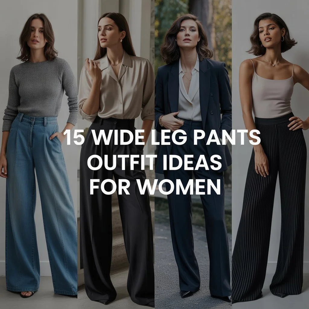 15 Wide Leg Pants Outfit Ideas for Women 1 15 leg pants outfit Ideas