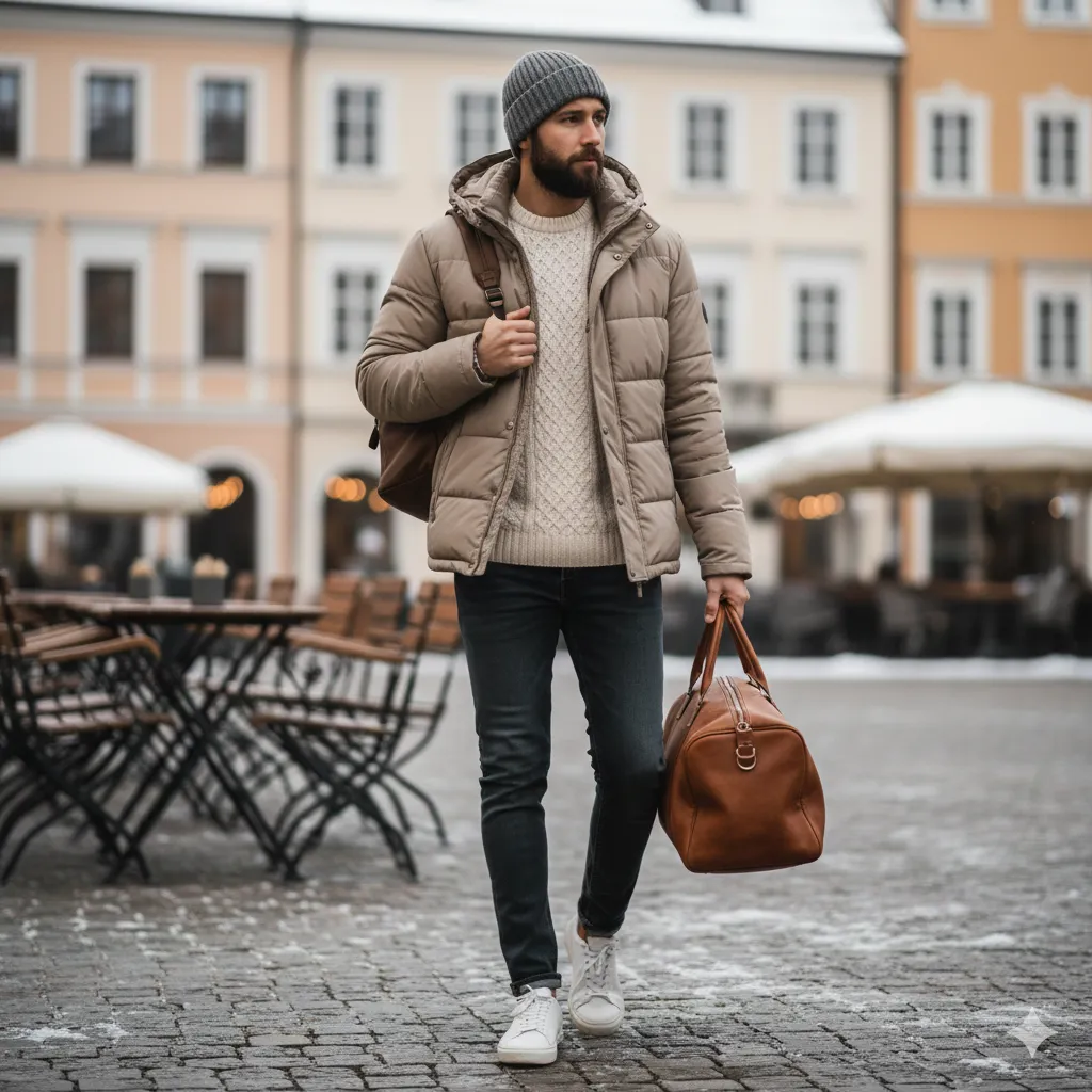 Casual Travel Look with Beanie