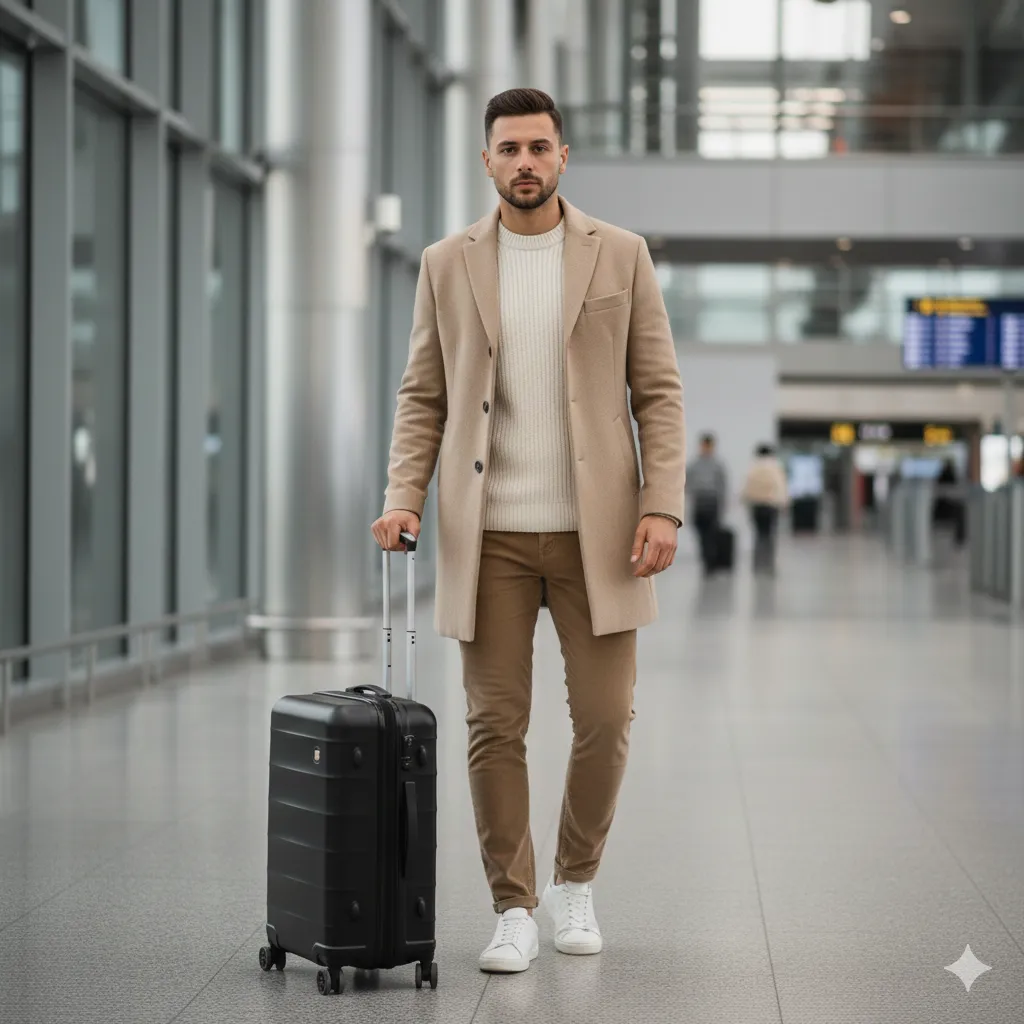 Neutral Tones Winter Travel Style