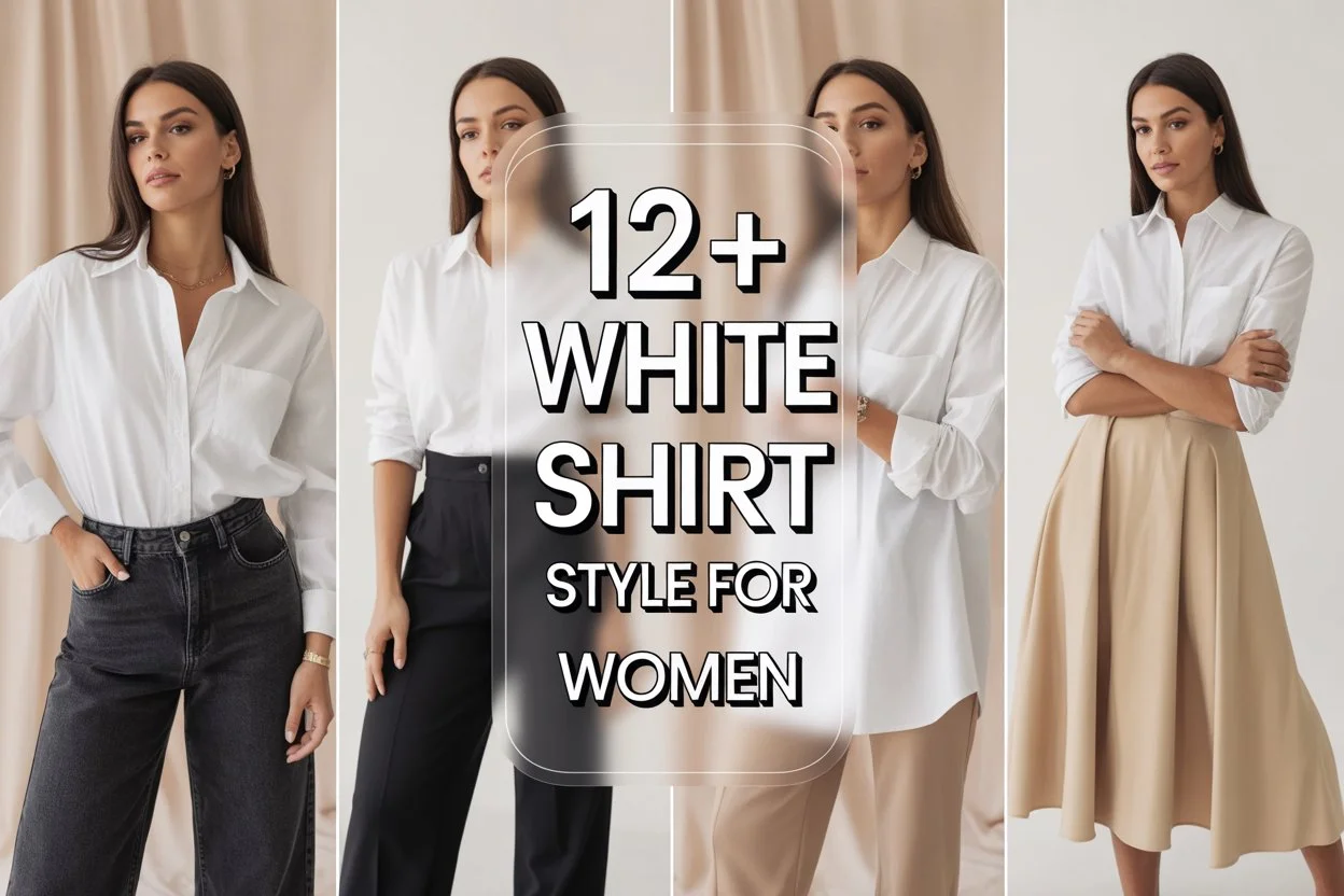12+ White Shirt Outfit Style for Women 1 White Shirt outfit for women