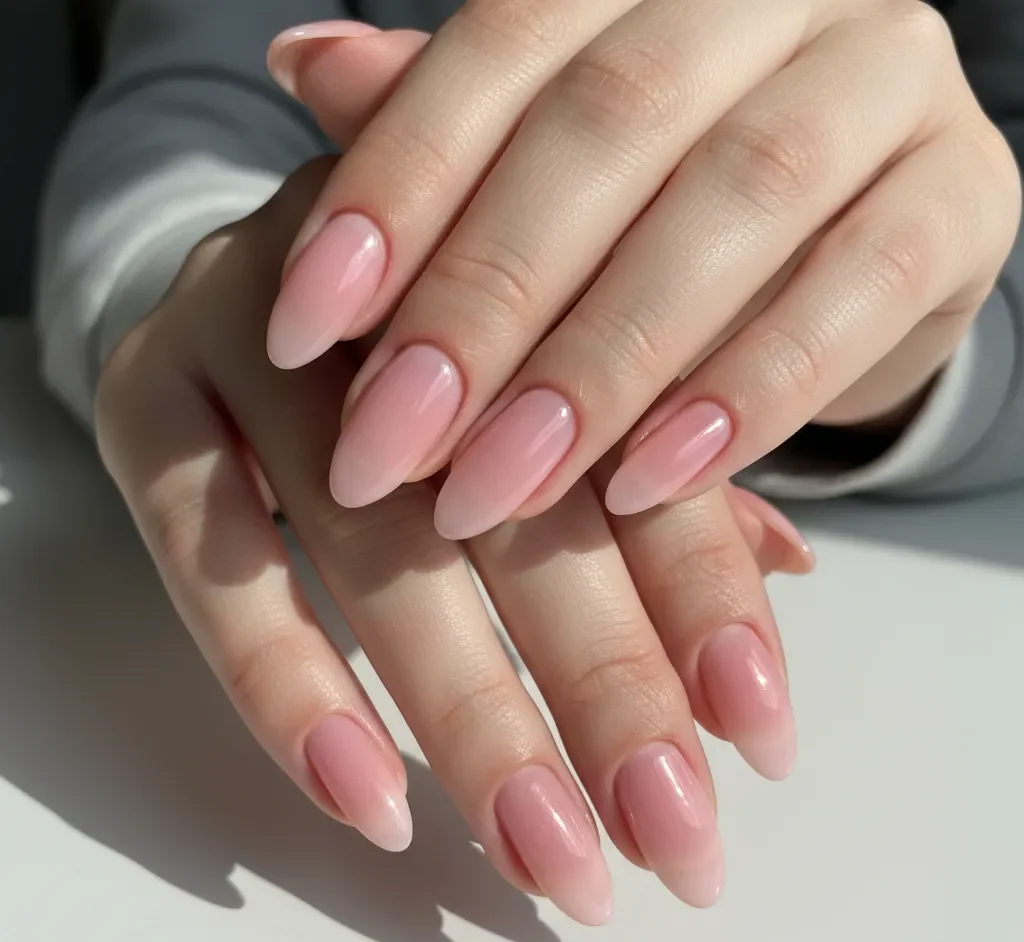 Soft Pink Sheer Nails