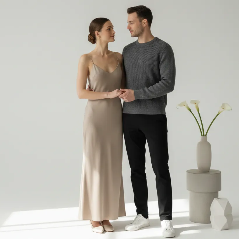 Valentine Couple Outfit Women 3 Casual Valentine Couple Outfit Coordinated Couple Style