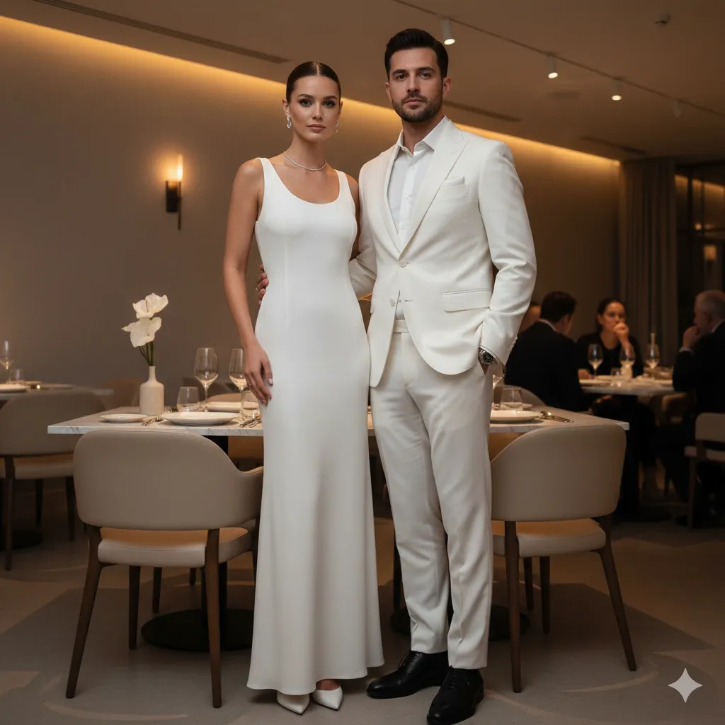 Minimalist Monochrome Couple Look