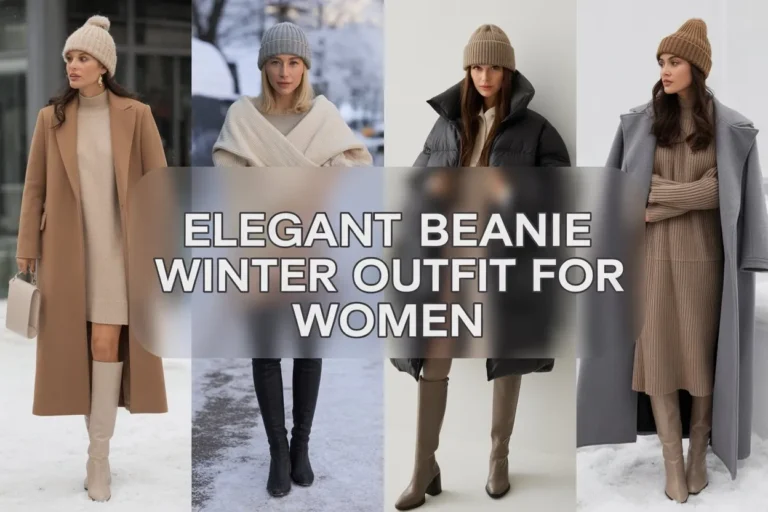 Elegant Beanie Winter Outfit for Women 2 Beanie Winter Outfit